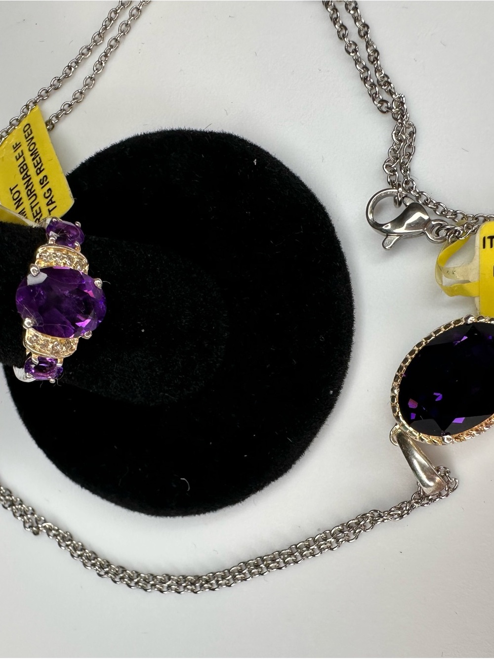 Amethyst-Style Purple Gemstone Ring - Women Jewelry